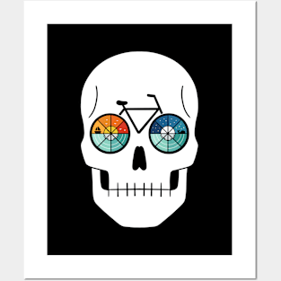 Skull and bicycle Posters and Art